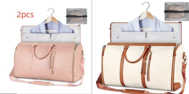 Large Capacity Travel Duffle Bag Women's Handbag Folding Suit Bag Waterproof Clothes Totes - LUXURY GLOW