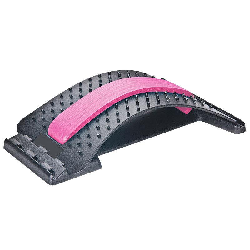 LuxuryGlow Adjustable Lumbar Back Stretcher & Massager for Pain Relief and Posture Correction
