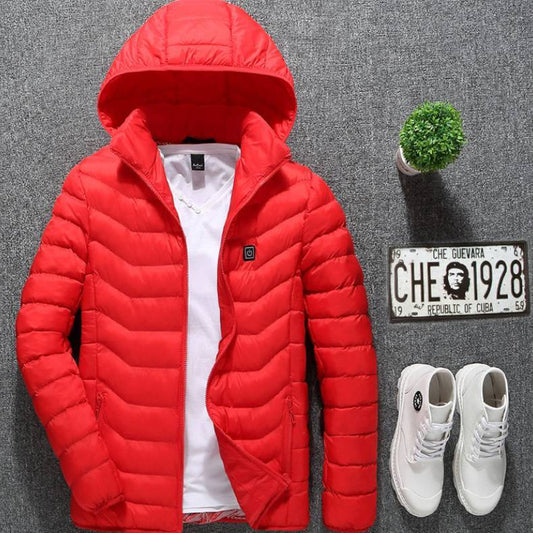 New Heated Jacket Coat USB Electric Jacket Cotton Coat Heater Thermal Clothing Heating Vest Men's Clothes Winter - LUXURY GLOW