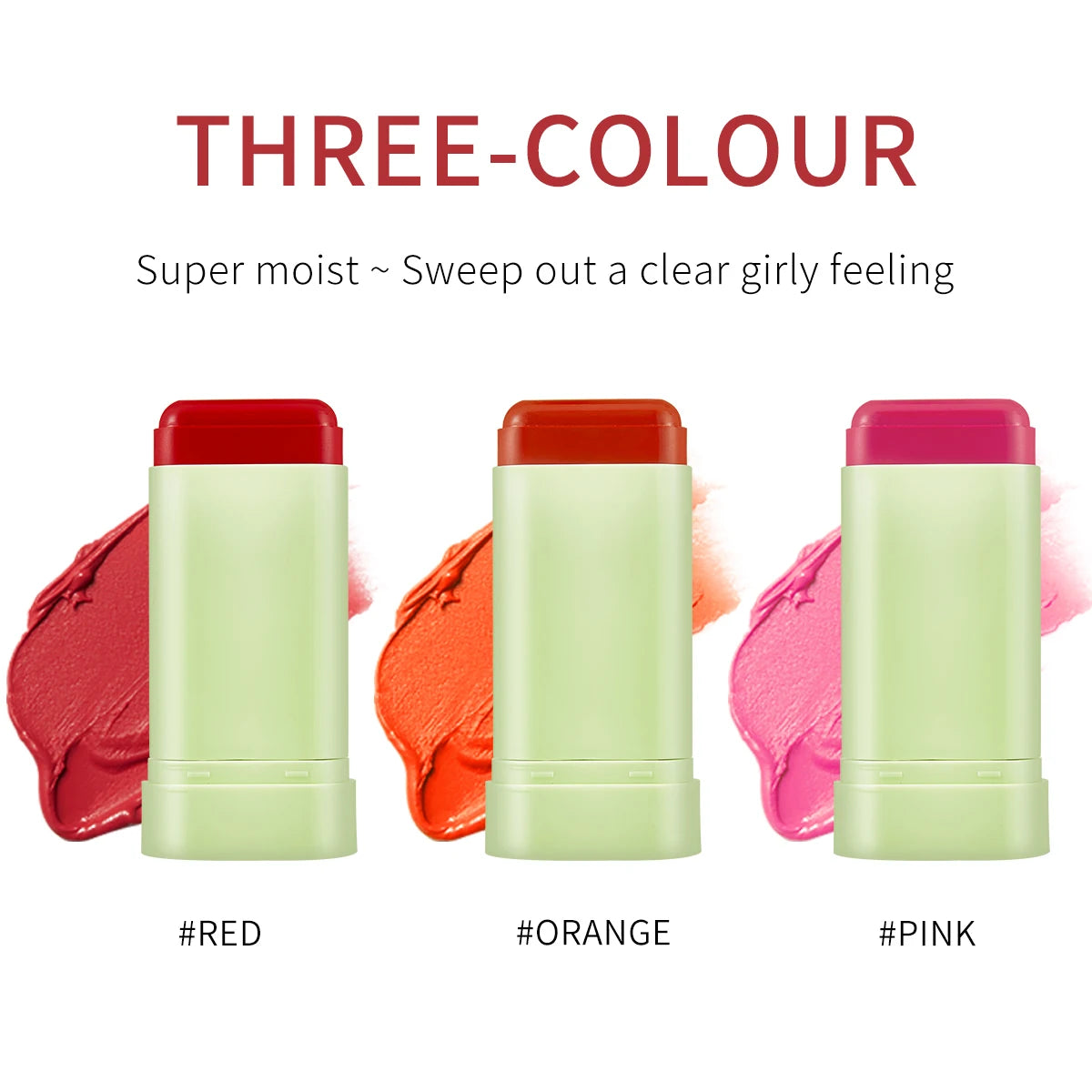 LuxuryGlow 3-in-1 Waterproof Blush Stick | Lipstick, Eyeshadow & Cheek Color