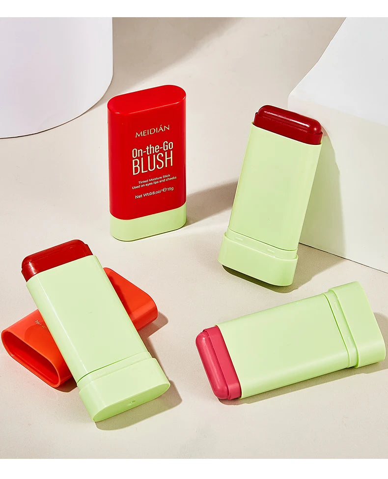 LuxuryGlow 3-in-1 Waterproof Blush Stick | Lipstick, Eyeshadow & Cheek Color