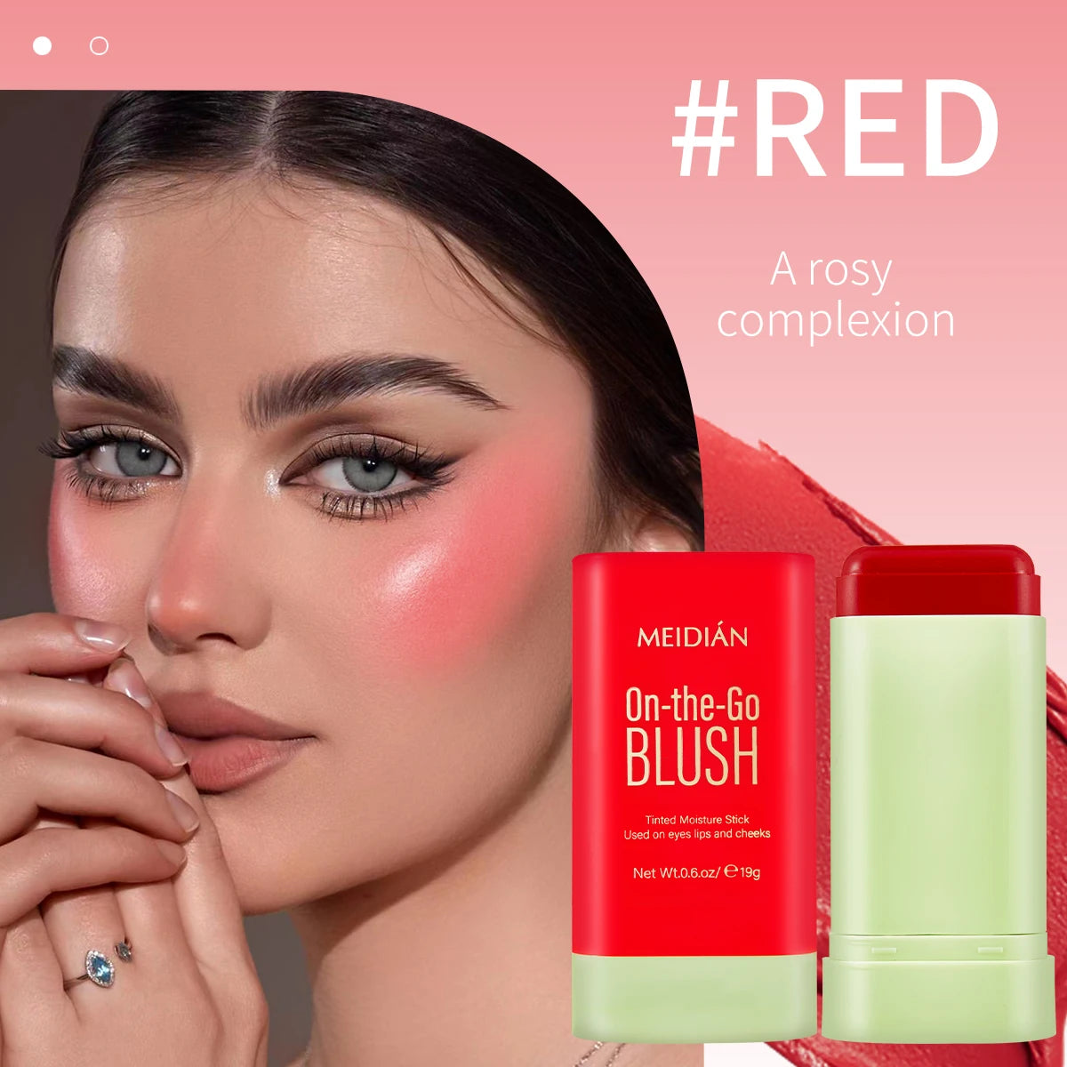 LuxuryGlow 3-in-1 Waterproof Blush Stick | Lipstick, Eyeshadow & Cheek Color
