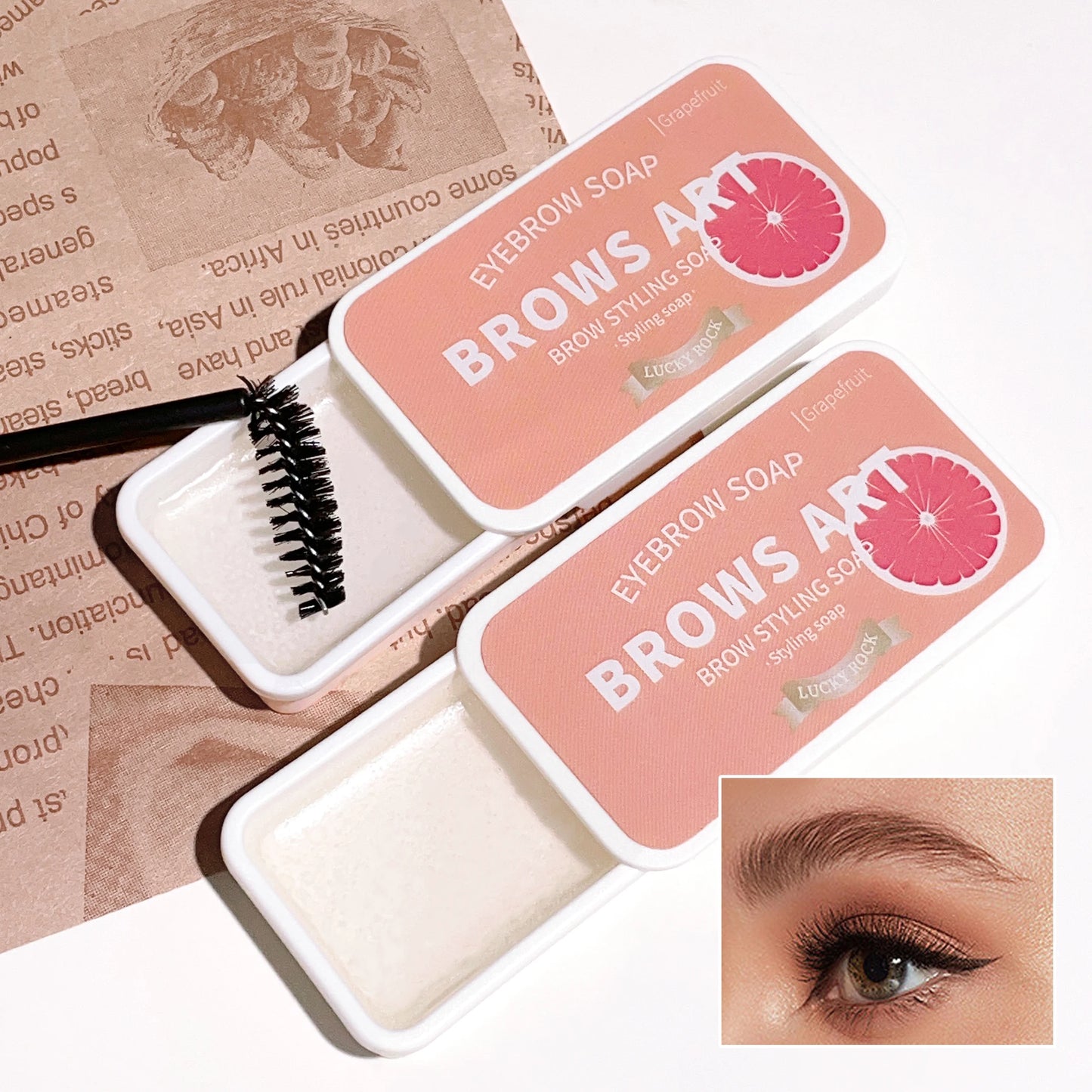 LuxuryGlow 4-Color Eyebrow Styling Wax – Waterproof, Natural Look & Long-Lasting Hold