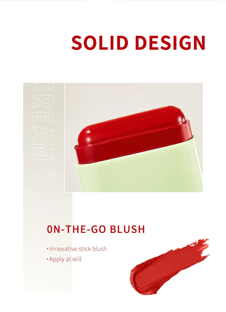 LuxuryGlow 3-in-1 Waterproof Blush Stick | Lipstick, Eyeshadow & Cheek Color