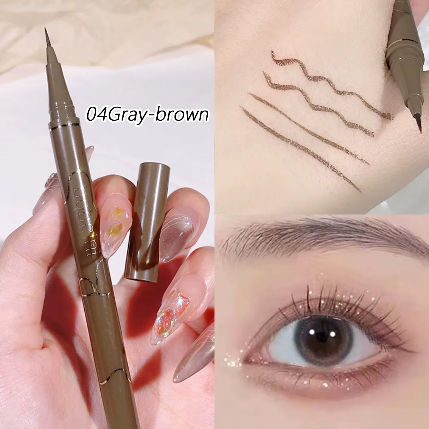 LuxuryGlow Waterproof Brown Liquid Eyeliner Pen – Long-Lasting, Smudge-Proof, Easy for Beginners
