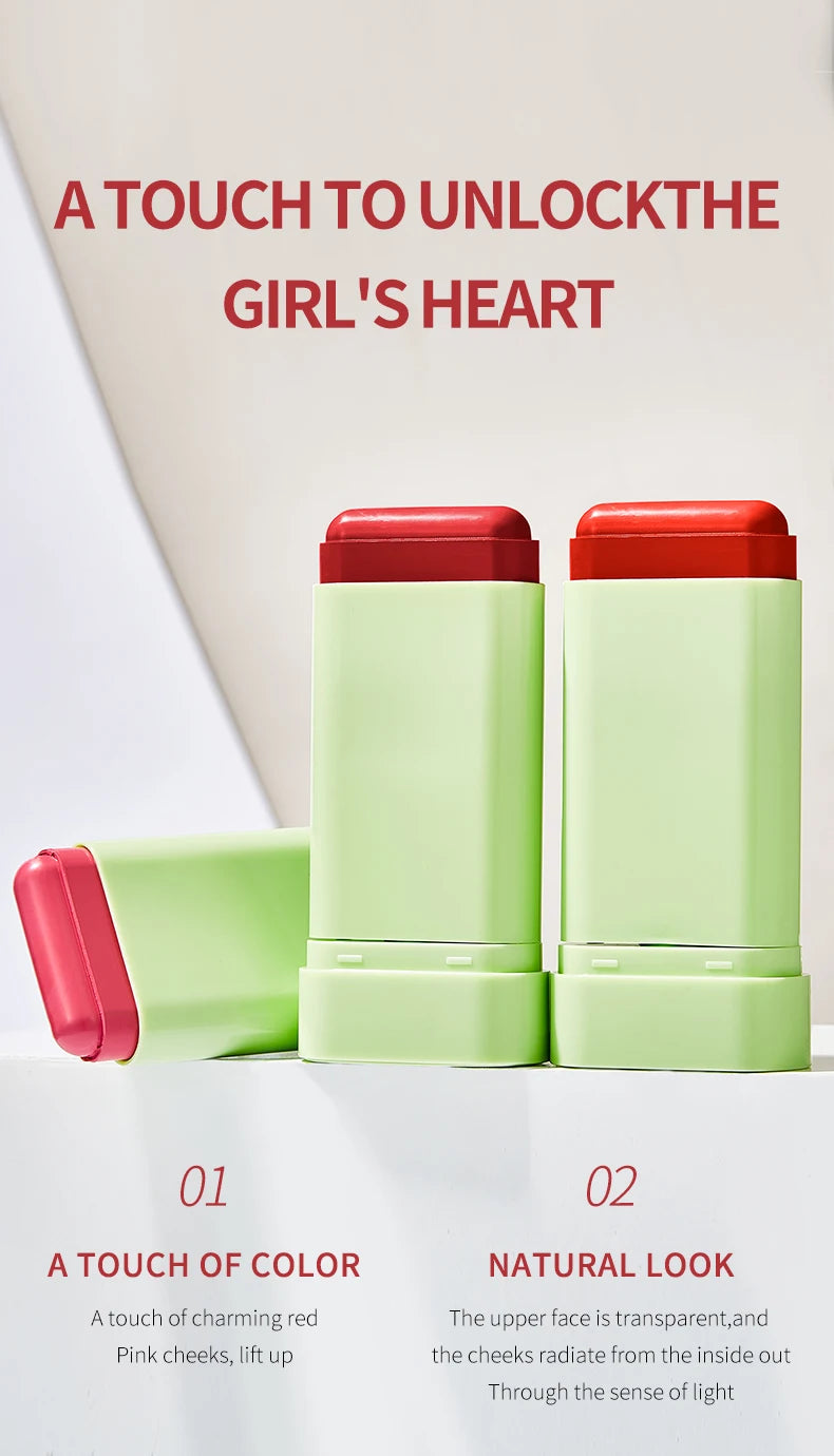 LuxuryGlow 3-in-1 Waterproof Blush Stick | Lipstick, Eyeshadow & Cheek Color