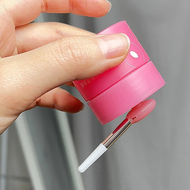 Aplicador de mascarilla labial de silicona LuxuryGlow con funda: cepillo higiénico para bálsamo labial y mascarilla
