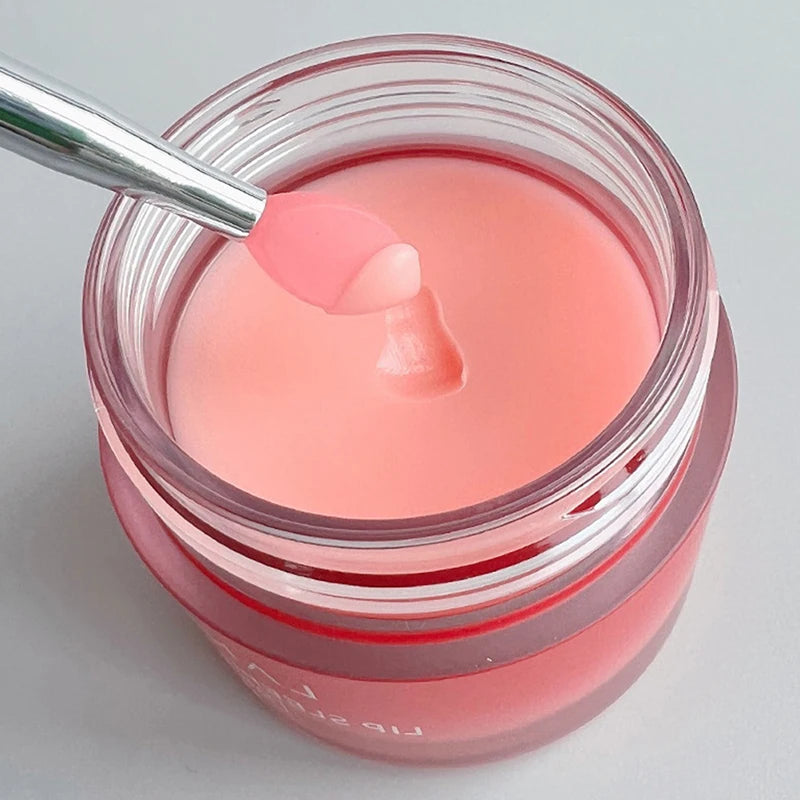 Aplicador de mascarilla labial de silicona LuxuryGlow con funda: cepillo higiénico para bálsamo labial y mascarilla