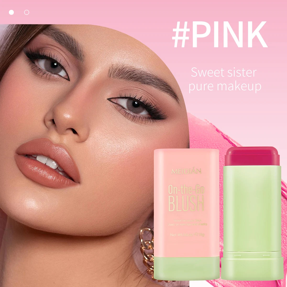 LuxuryGlow 3-in-1 Waterproof Blush Stick | Lipstick, Eyeshadow & Cheek Color