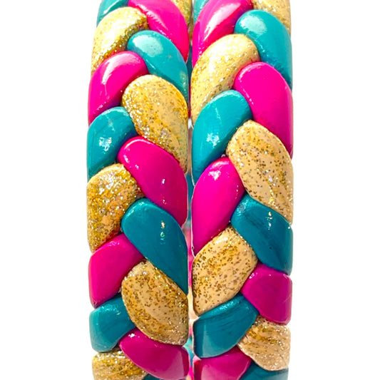 LuxuryGlow Lac Bangles Jaipur Lac Bangles Online – Handmade Multi-Color Ponytail Style Set by Aaroz & Co.