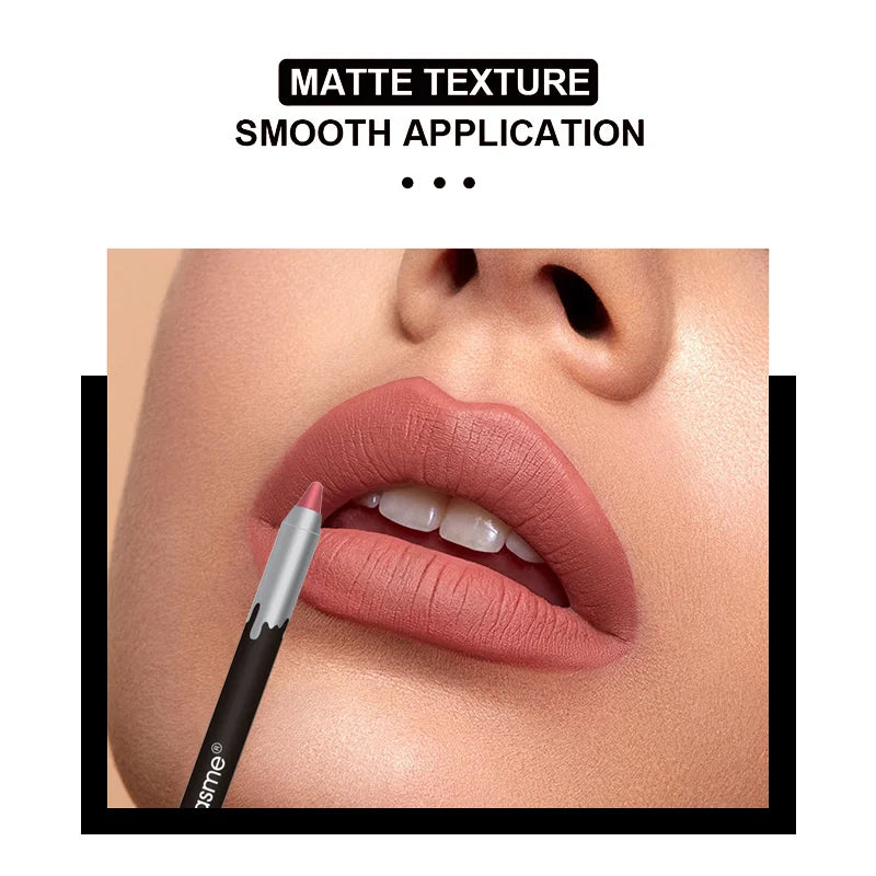 CHOOSE RASME - Set de 12 delineadores de labios mate - Tonos surtidos de larga duración y resistentes al agua