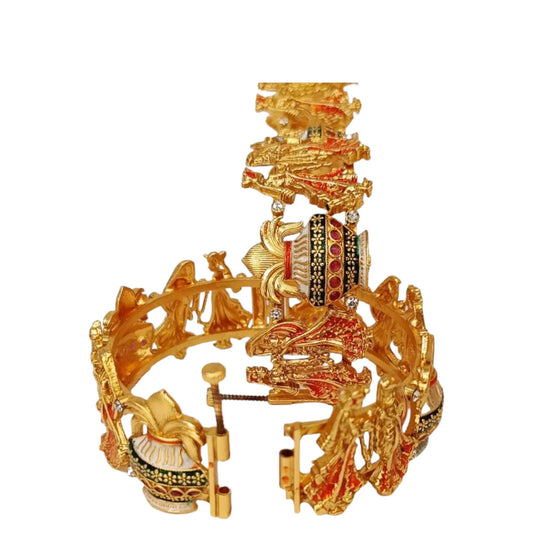 LuxuryGlow Wedding Bangles Premium Brass Wedding Bangles – Rajwadi Bride & Groom Design