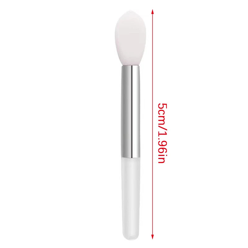 Aplicador de mascarilla labial de silicona LuxuryGlow con funda: cepillo higiénico para bálsamo labial y mascarilla