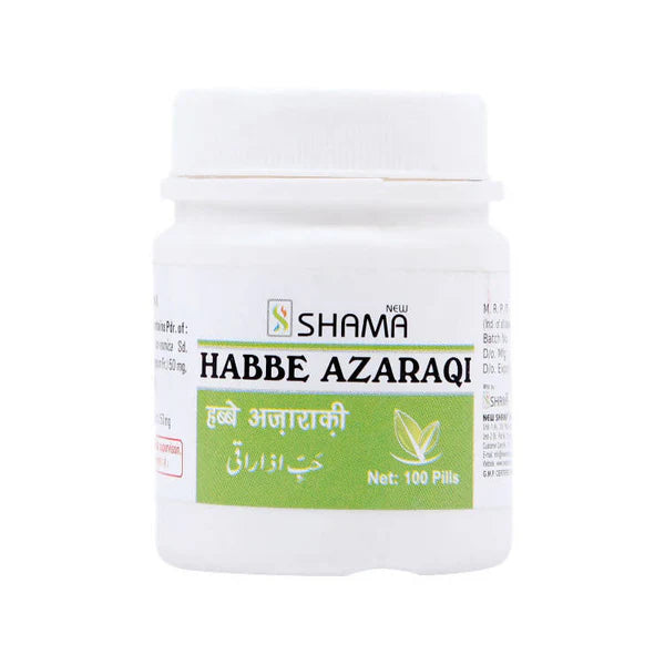 New Shama Habbe Azaraqi – 1000 Pills with Shandaar Rose Water | Herbal Wellness Supplement