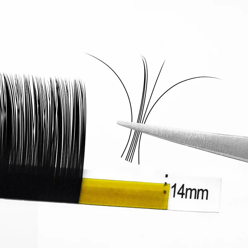 LuxuryGlow 20 Rows Individual Eyelash Extensions – Soft Faux Mink Lashes Natural Look C66
