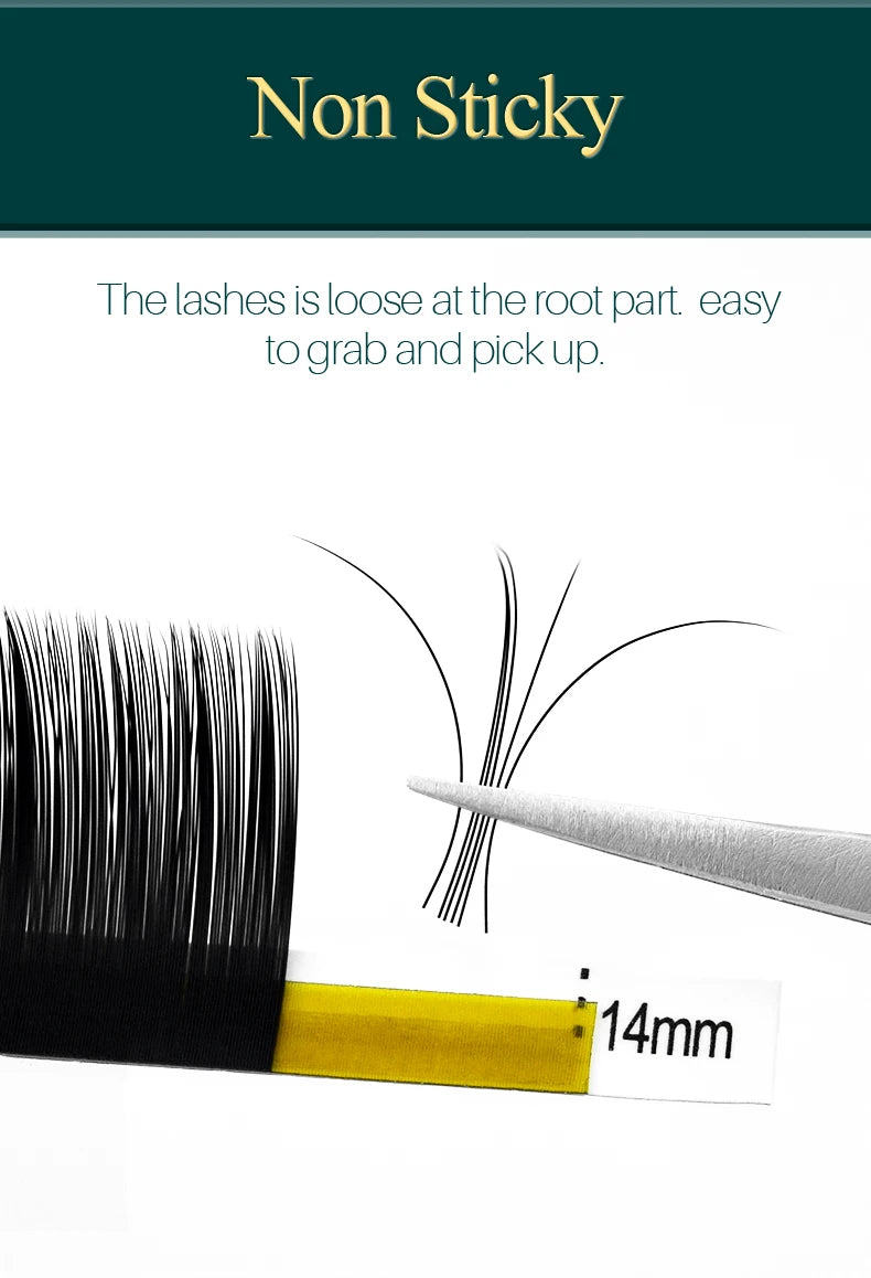 H&L Classic Faux Individual Eyelash Extensions – 20 Rows Soft Black Lashes C60