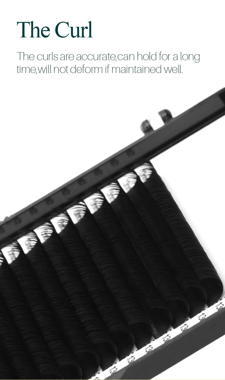 LuxuryGlow 20 Rows Individual Eyelash Extensions – Soft Faux Mink Lashes Natural Look C132