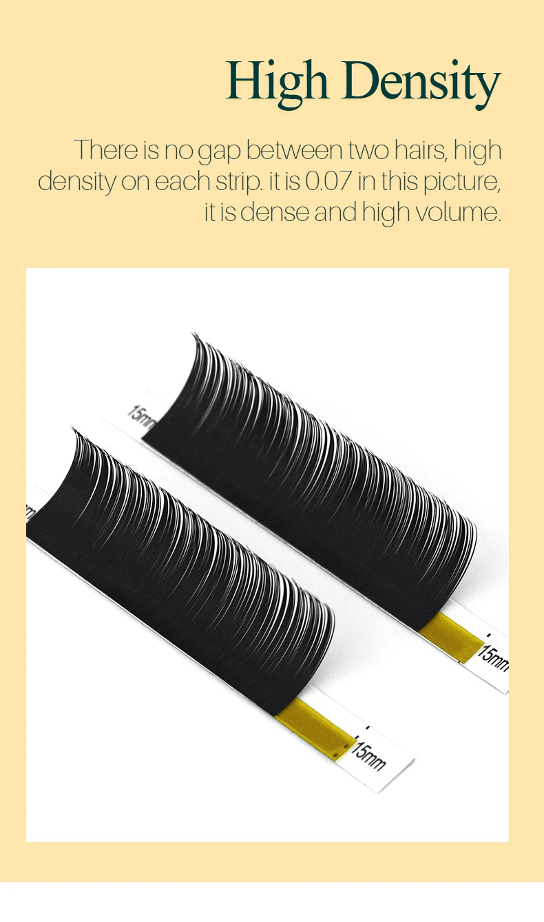 LuxuryGlow 20 Rows Individual Eyelash Extensions – Soft Faux Mink Lashes Natural Look C66