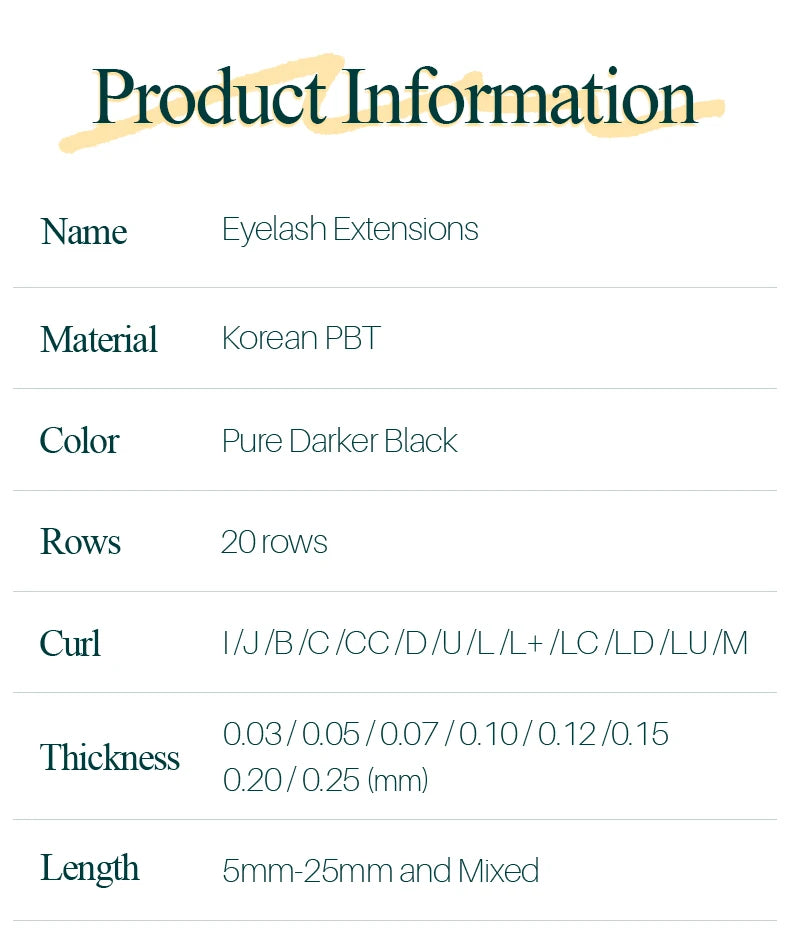 LuxuryGlow 20 Rows Individual Eyelash Extensions – Soft Faux Mink Lashes Natural Look C132