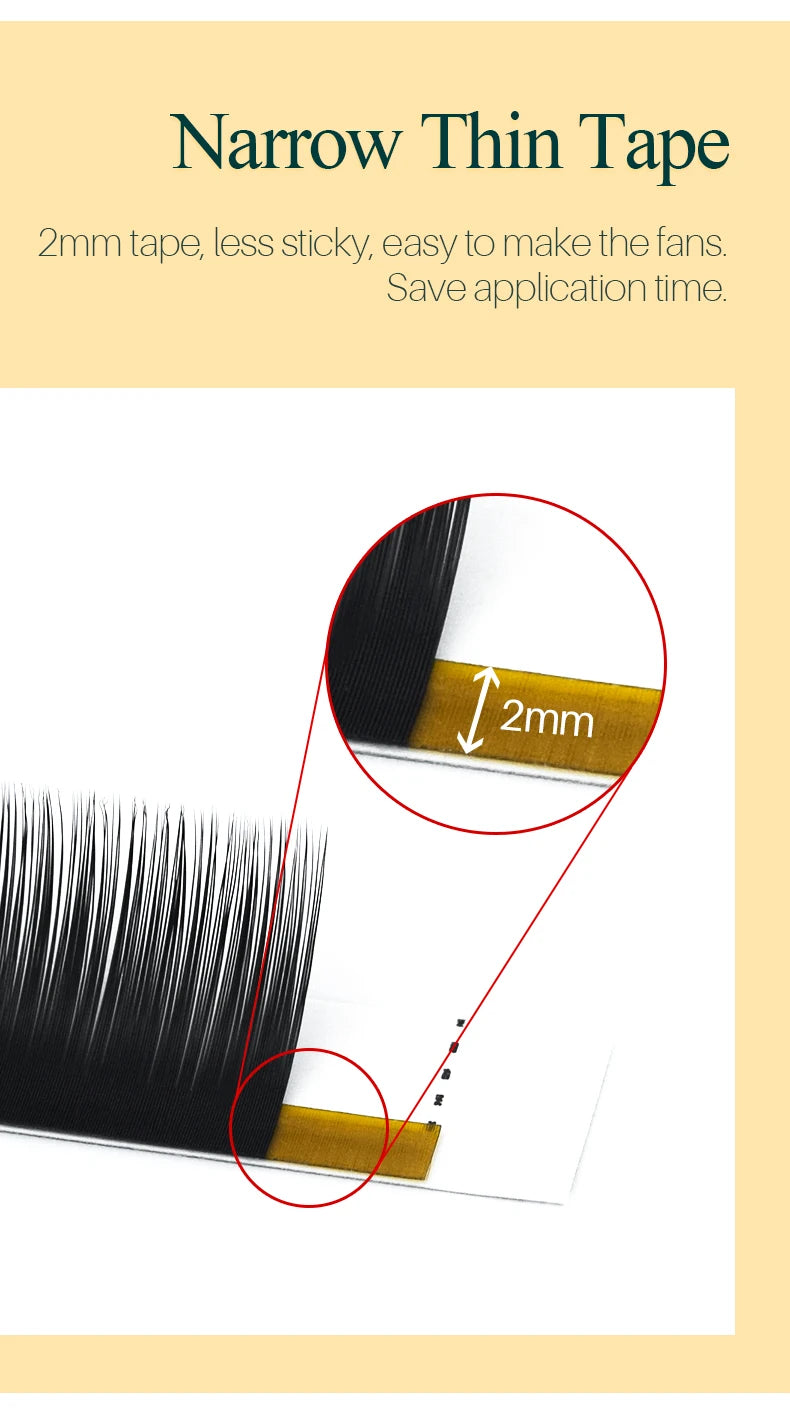 LuxuryGlow 20 Rows Individual Eyelash Extensions – Soft Faux Mink Lashes Natural Look C66