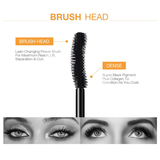 O.TWO.O 3D Fiber Lash Mascara – Long, Thick & Curling Waterproof Black Eyelash Extension