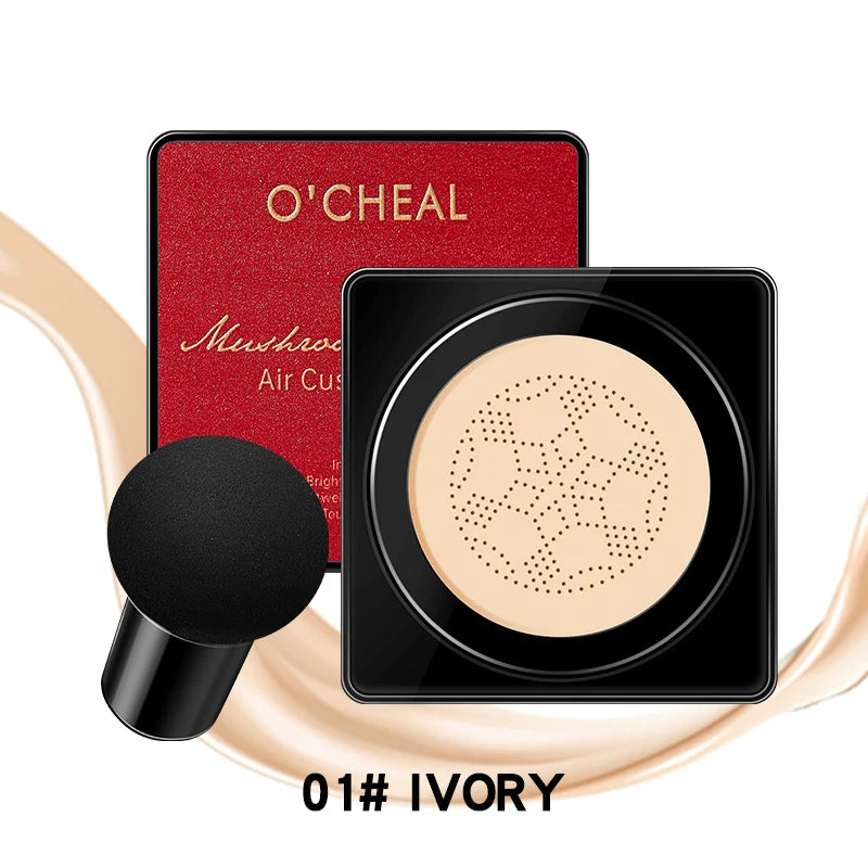 O'CHEAL Mushroom Head BB Cream: base de maquillaje en cojín de larga duración y resistente al agua