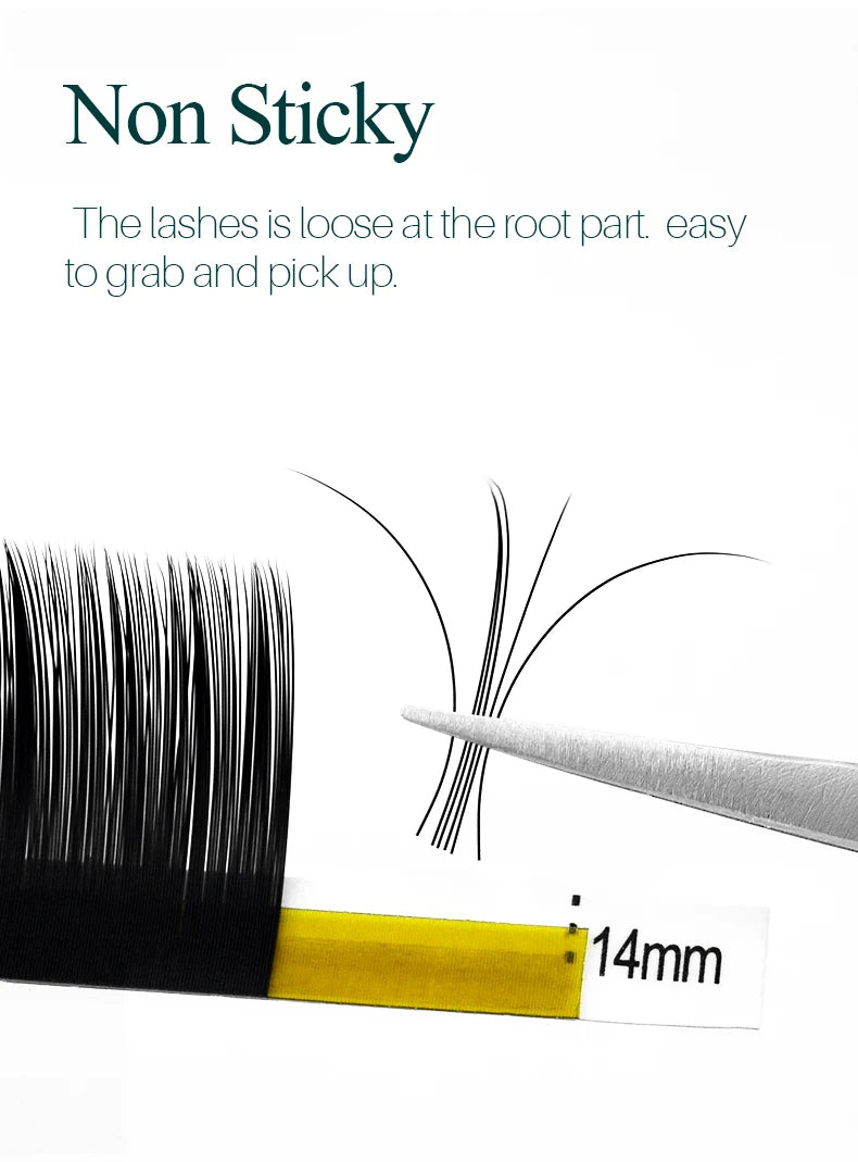 LuxuryGlow 20 Rows Individual Eyelash Extensions – Soft Faux Mink Lashes Natural Look C132