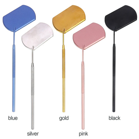 مرآة فحص تمديد الرموش من ميوكوي-أب - أداة تطعيم الرموش بمقبض طويل