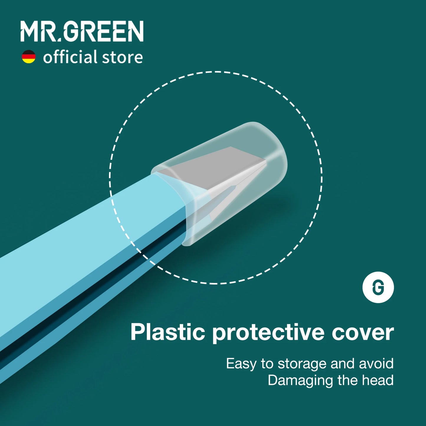 ملقط حواجب دقيق من MR.GREEN - طرف مائل من الفولاذ المقاوم للصدأ لإزالة الشعر والعناية به