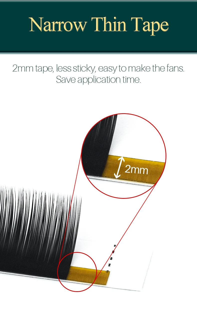 H&L Classic Faux Individual Eyelash Extensions – 20 Rows Soft Black Lashes C120