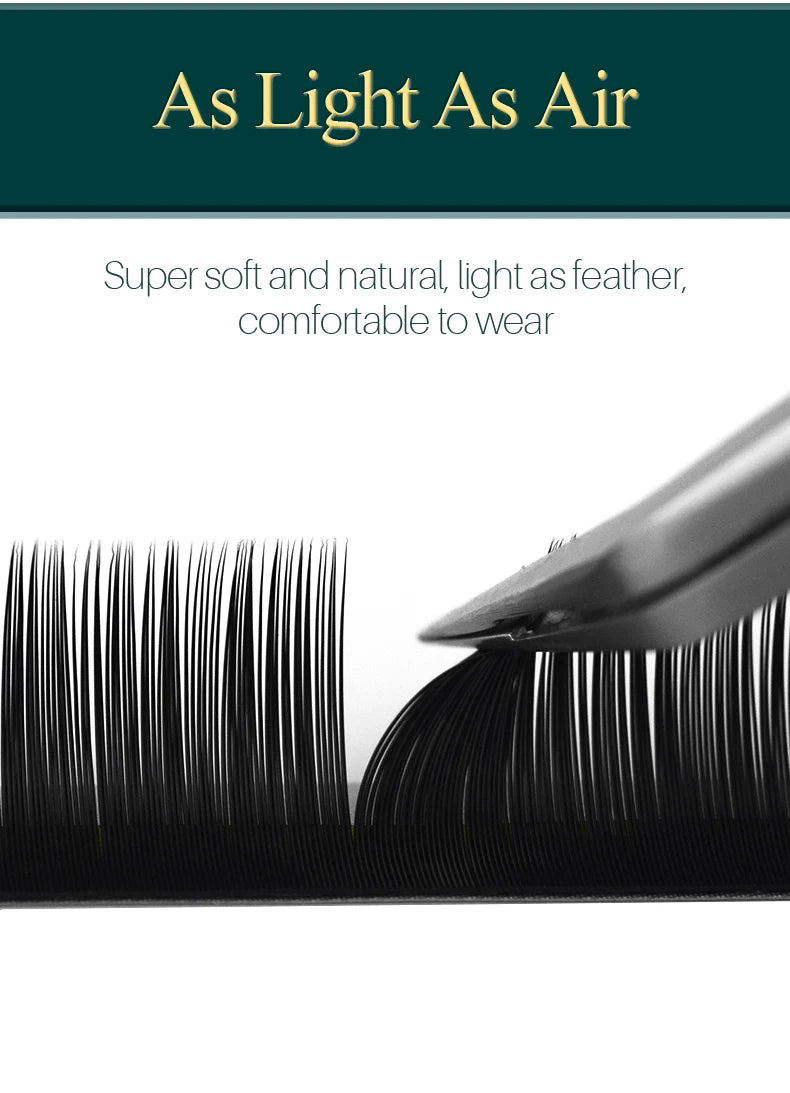 H&L Classic Faux Individual Eyelash Extensions – 20 Rows Soft Black Lashes C60
