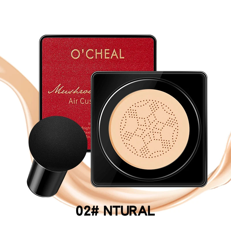 O'CHEAL Mushroom Head BB Cream: base de maquillaje en cojín de larga duración y resistente al agua