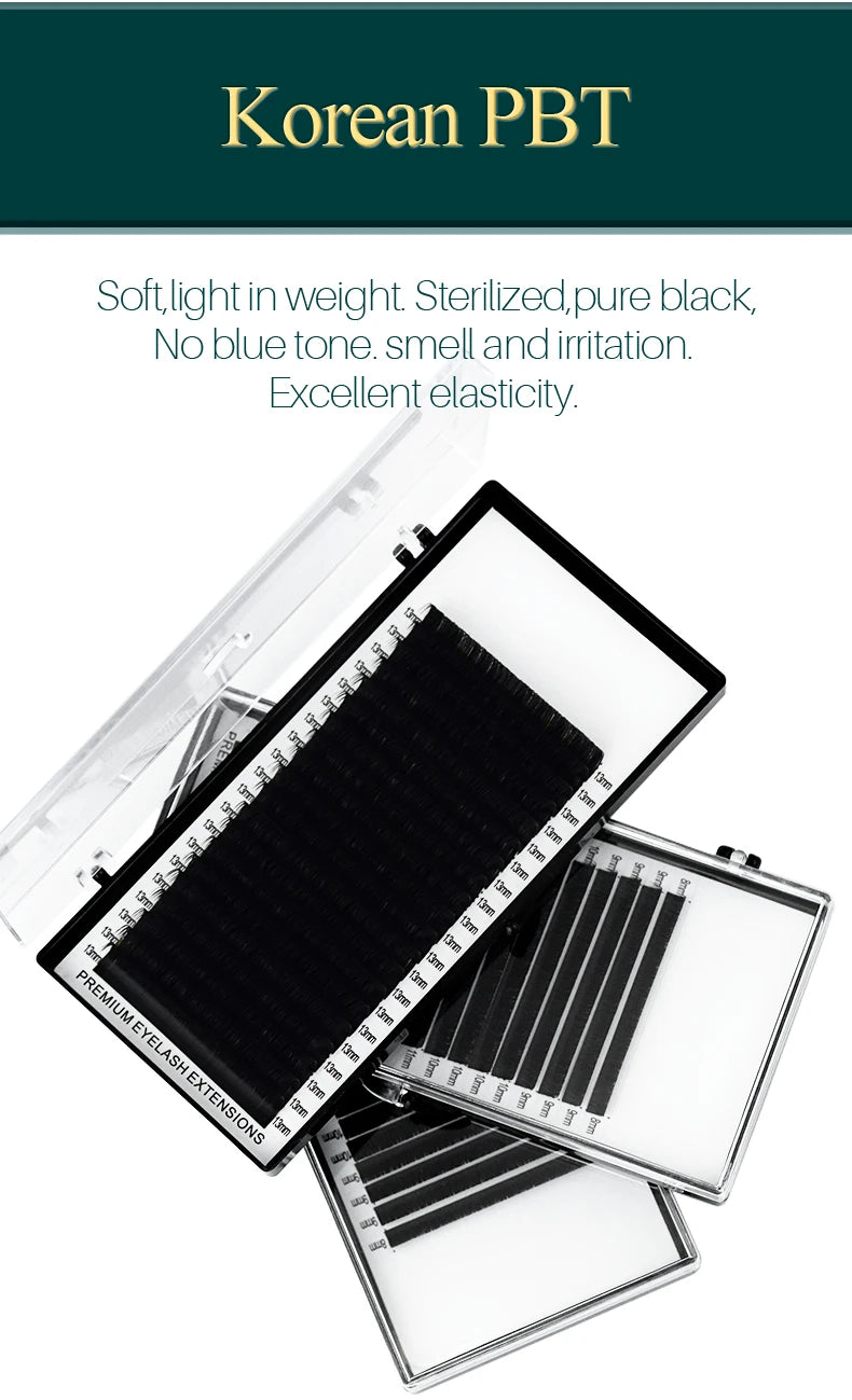 H&L Classic Faux Individual Eyelash Extensions – 20 Rows Soft Black Lashes C90