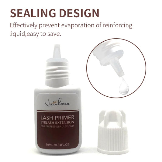 NATUHANA 10ml Eyelash Extension Primer – Bond Strengthener for Long-Lasting Lash Hold