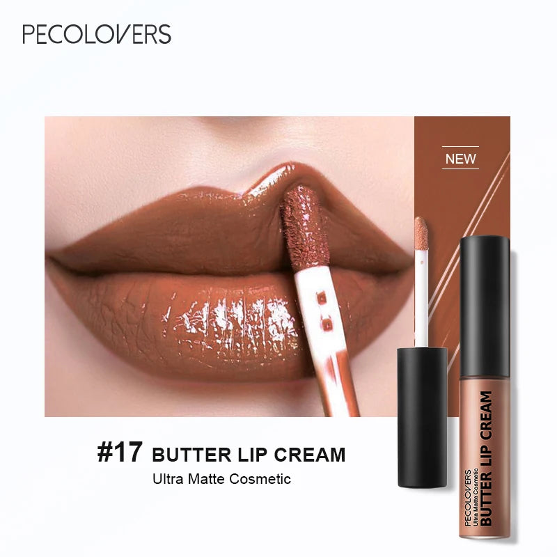 Labial líquido a prueba de agua LuxuryGlow: 21 tonos vibrantes con vitamina E y voluminizador de labios