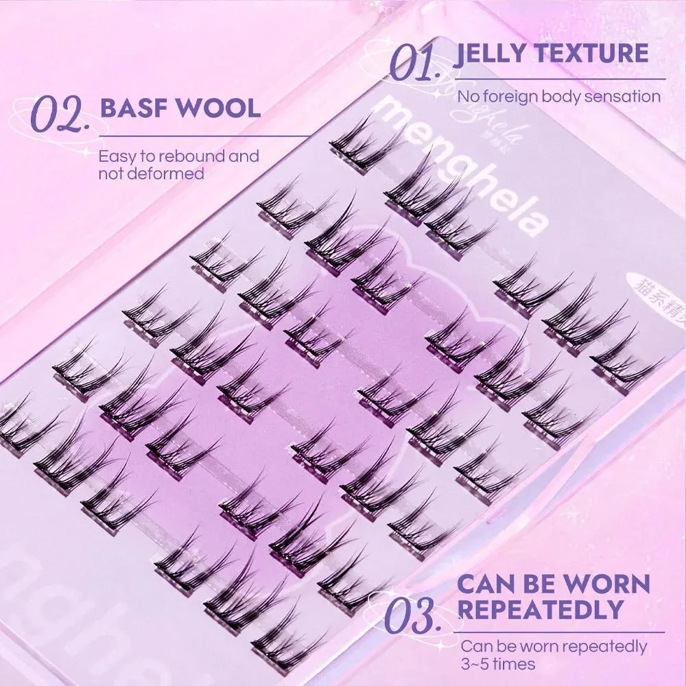 LuxuryGlow Fairy Glue-Free DIY False Eyelashes | Easy Rebound & No-Removal Lashes