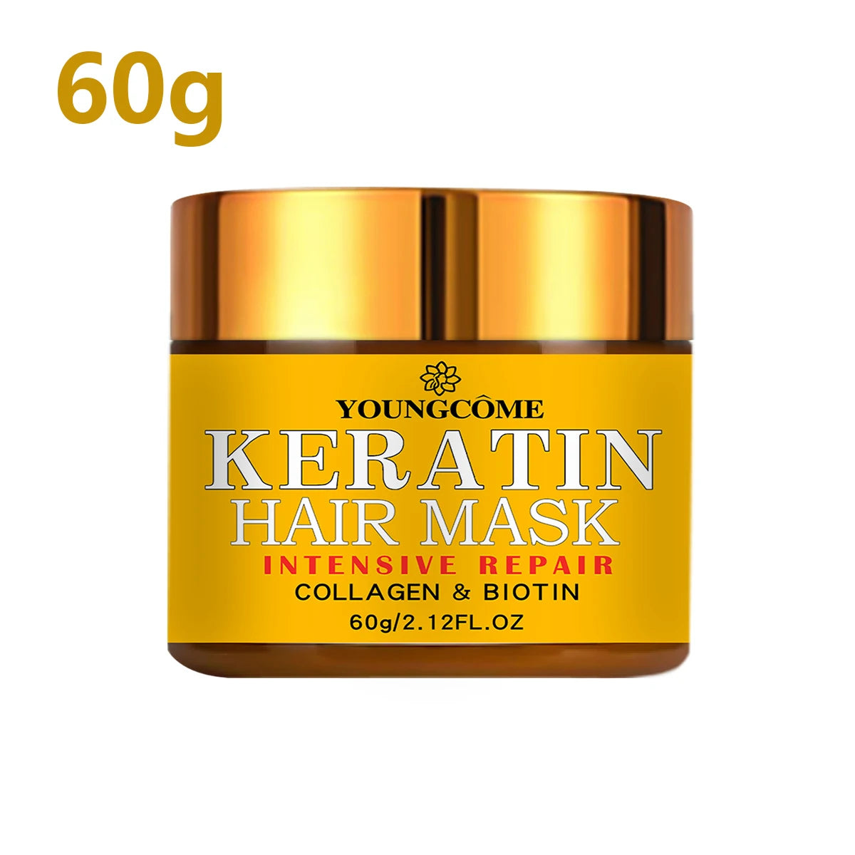 Mascarilla de aire YOUNGCOME con biotina, colágeno y queratina: acondicionador de nutrición profunda para cabello seco y dañado.