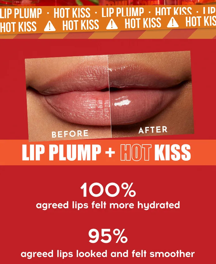 MLSMILE Aceite hidratante para labios con efecto voluminizador de pato: brillo hidratante de larga duración