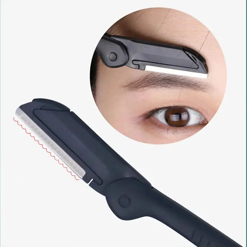 LuxuryGlow 3PCS Stainless Steel Eyebrow Grooming Set – Tweezer, Scissors & Comb Kit