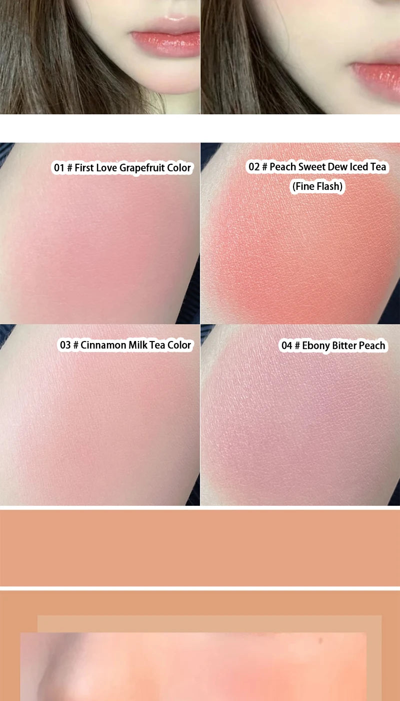 Rubor degradado LuxuryGlow Kakashow – Tono nude natural, acabado mate duradero (4 g)
