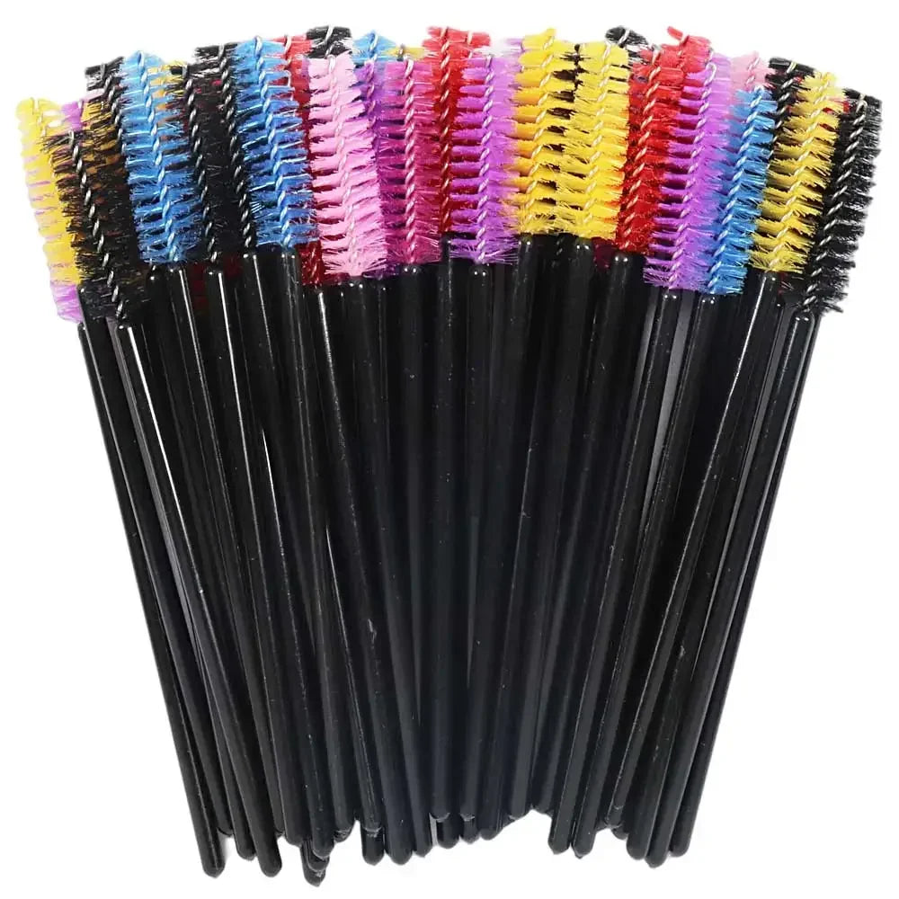 HUAZDS 50pcs Disposable Crystal Eyelash Brushes – Mascara Wands & Lash Combs