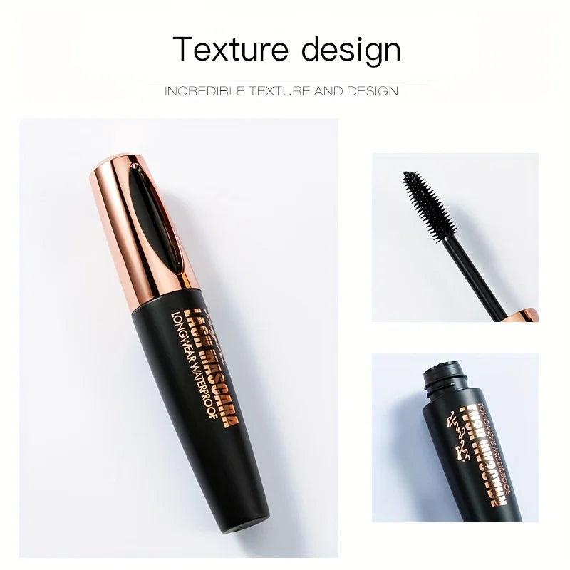 LuxuryGlow 4D Waterproof Mascara – Smudge-Proof, Long-Lasting Volume Lash Lift