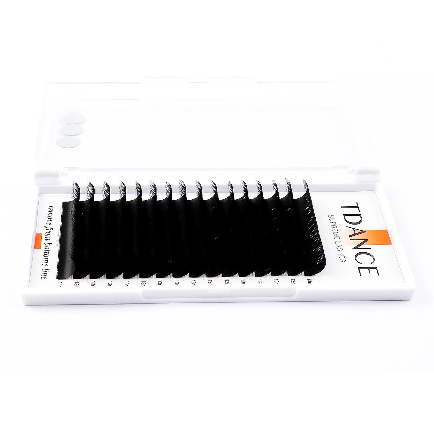 TDANCE 16 Rows Matte Black Classic Lash Extensions – Soft Natural Faux Individual Lashes C90