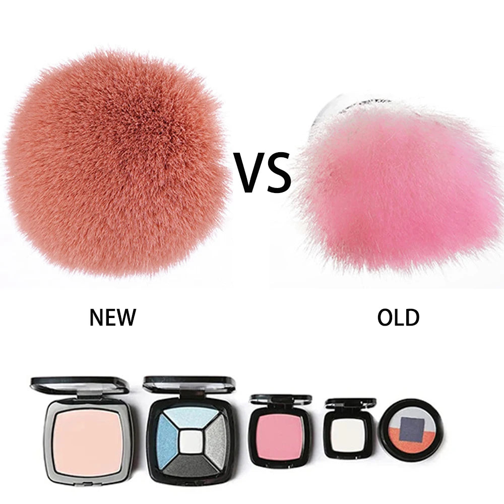 LuxuryGlow Mushroom Head Makeup Powder Brush | Soft Wool Fiber for Smooth Application