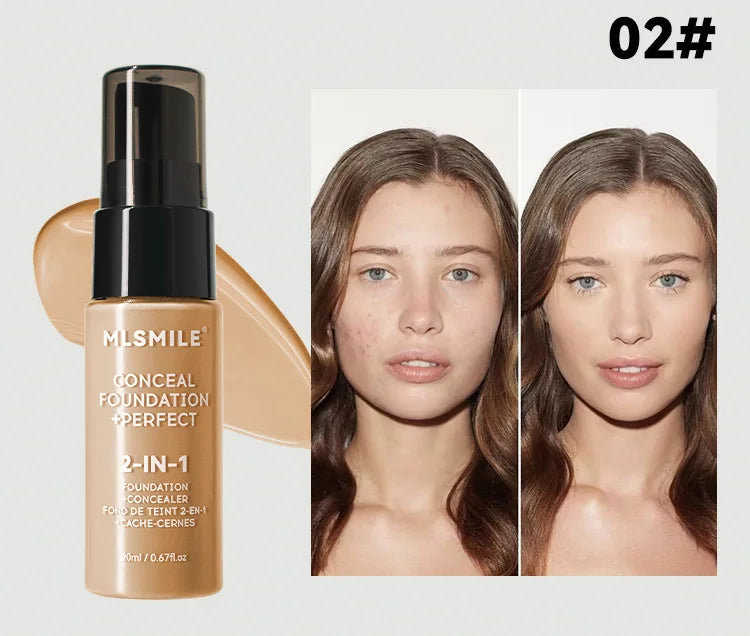 Base de maquillaje en polvo de 6 colores MLSMILE: resistente al agua, de larga duración y con control de grasa.