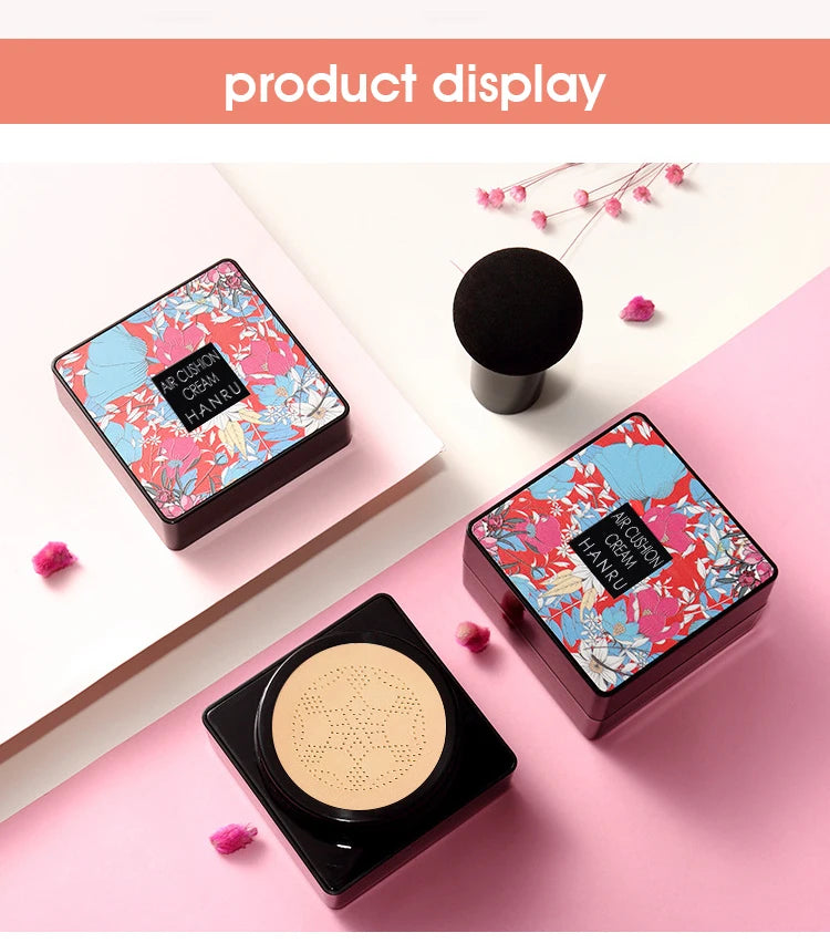 LuxuryGlow Mushroom Air Cushion BB Cream – Moisturizing, Concealing & Long-Lasting