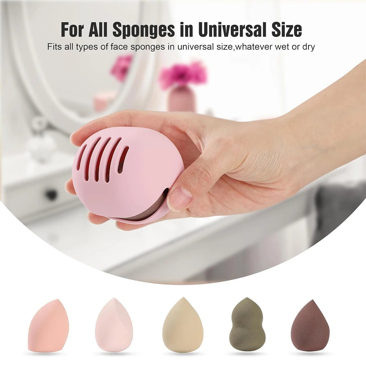 LuxuryGlow Eco-Friendly Silicone Beauty Blender Storage Case – Portable & Reusable Organizer