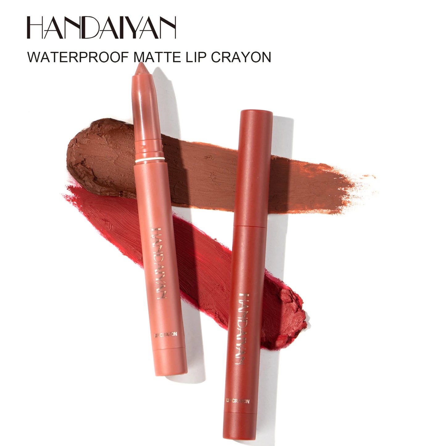 HANDAIYAN Matte Lipstick Pen with Built-In Sharpener – Fadeless & Non-Staining