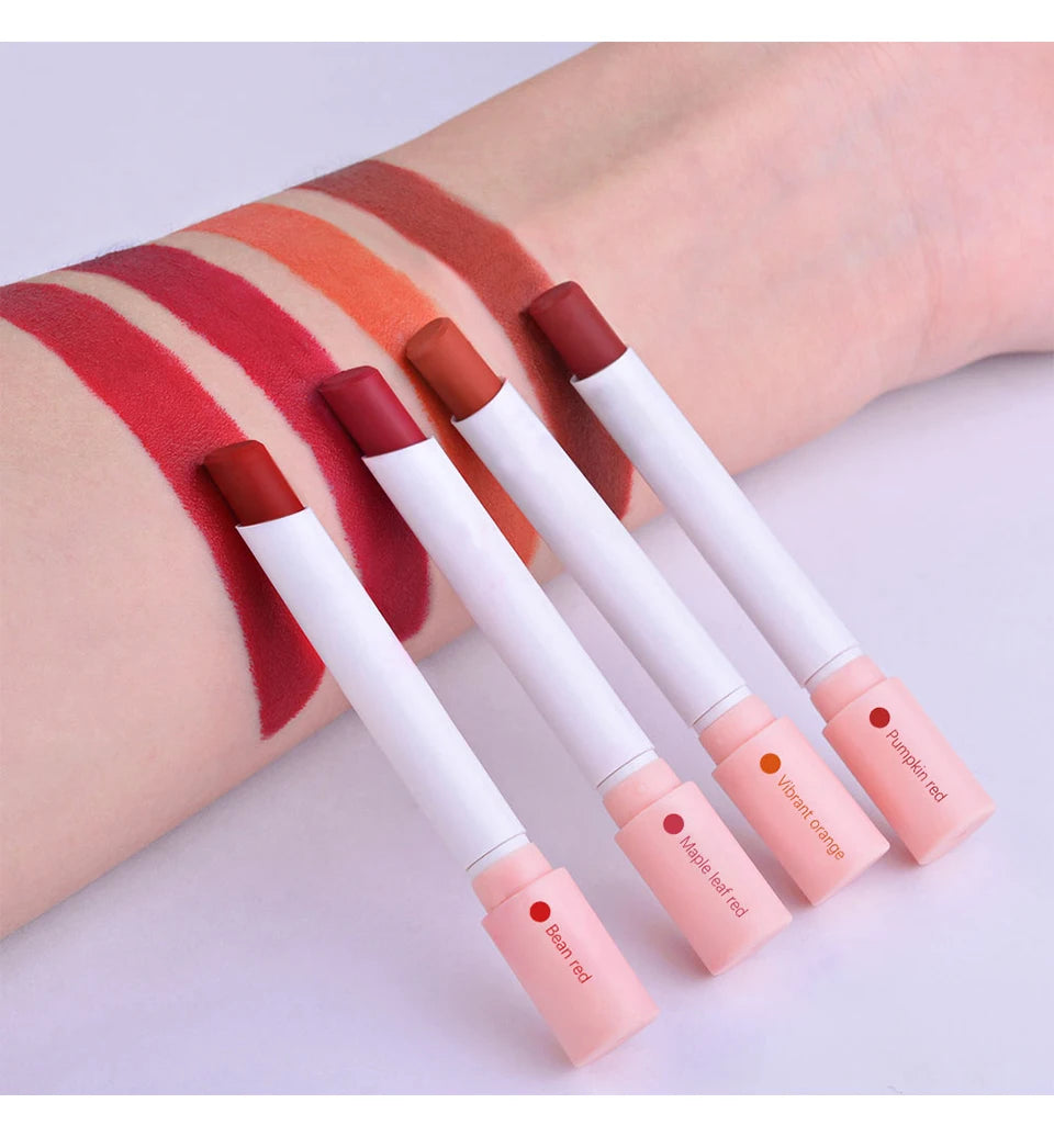 ibcccndc Cigarette Lip Gloss Set – 4 Colors Matte, Waterproof, Long-Lasting Lipstick for Women