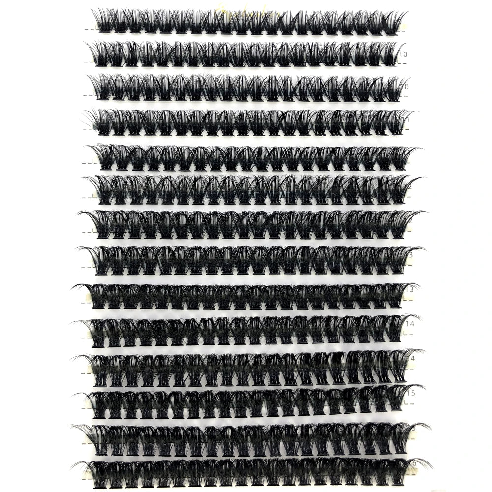 رموش HBZGTLAD D Curl Lash Clusters بمزيج 30D–100D - رموش صناعية ناعمة وطبيعية